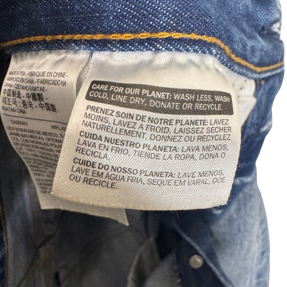 Levi’s Wedgie Straight High Rise Distressed Button Fly Jeans Size 26 - Picture 6 of 15